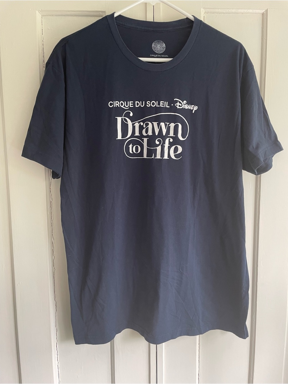 Disney T-Shirt Drawn to Life Cirque Du Soleil Navy Graphic Tee Official Merch XL